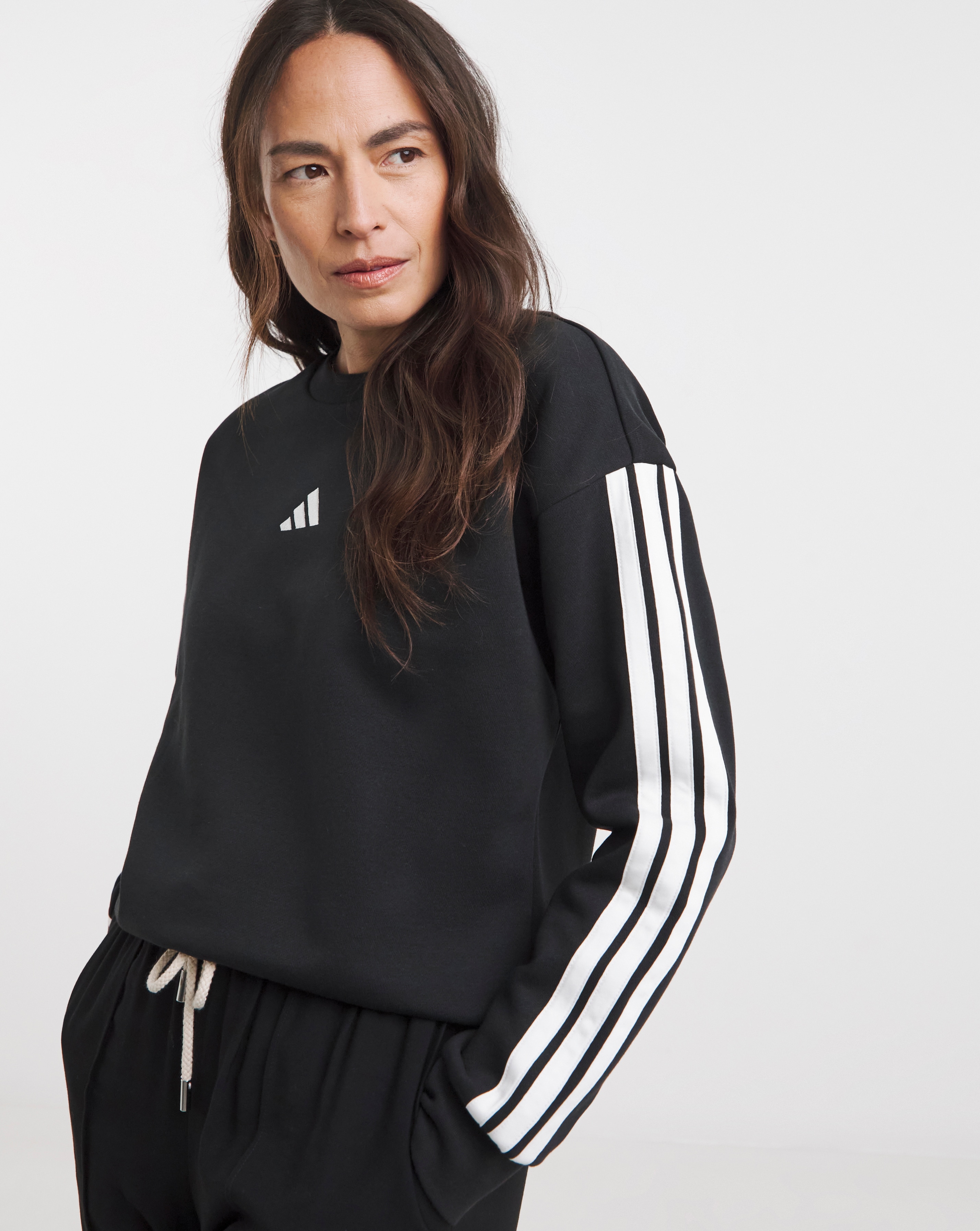 adidas 3 Stripes Fleece Sweatshirt
