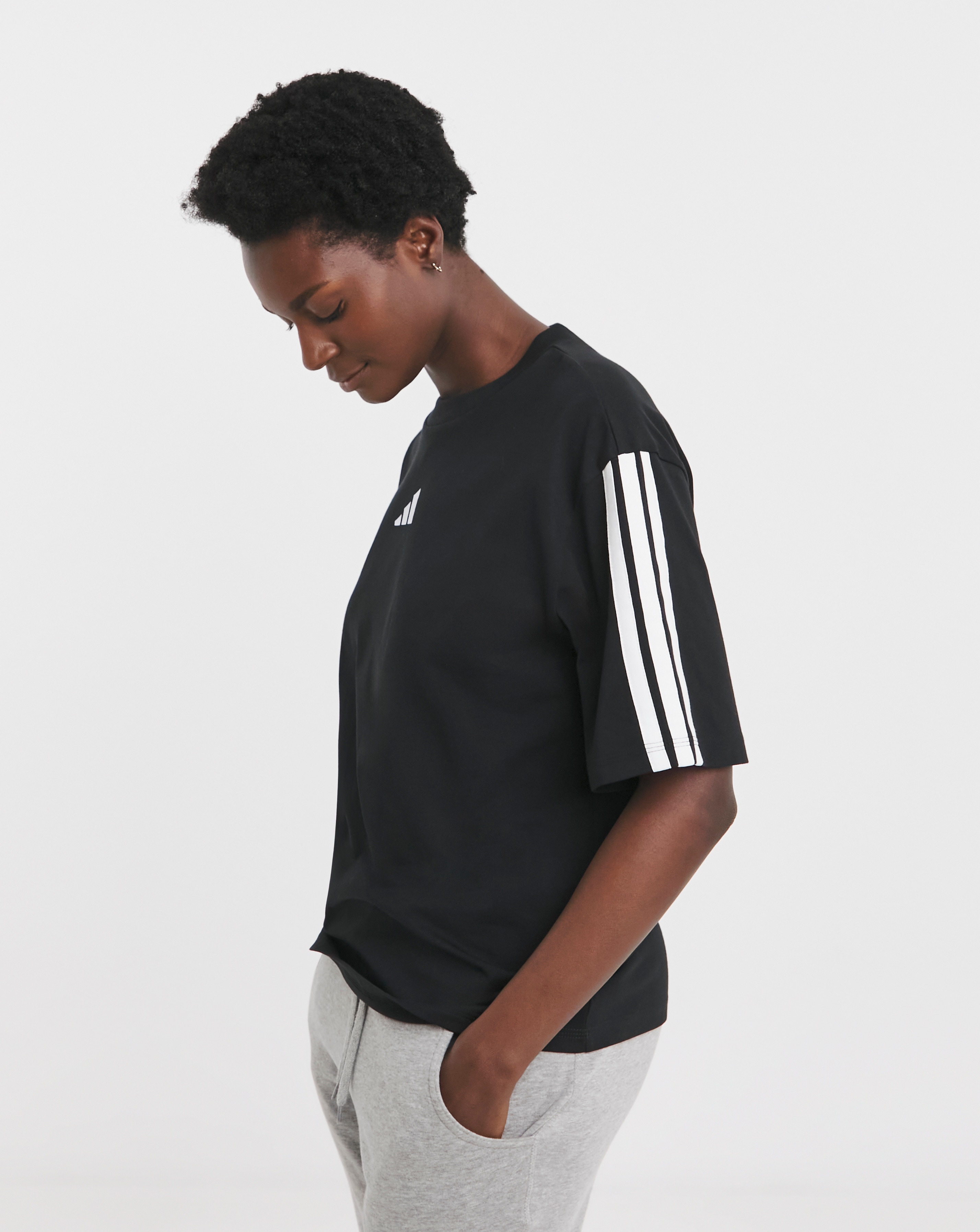 adidas 3 Stripes Boyfriend T-Shirt