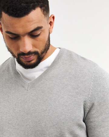 Cotton V Neck Jumper Long