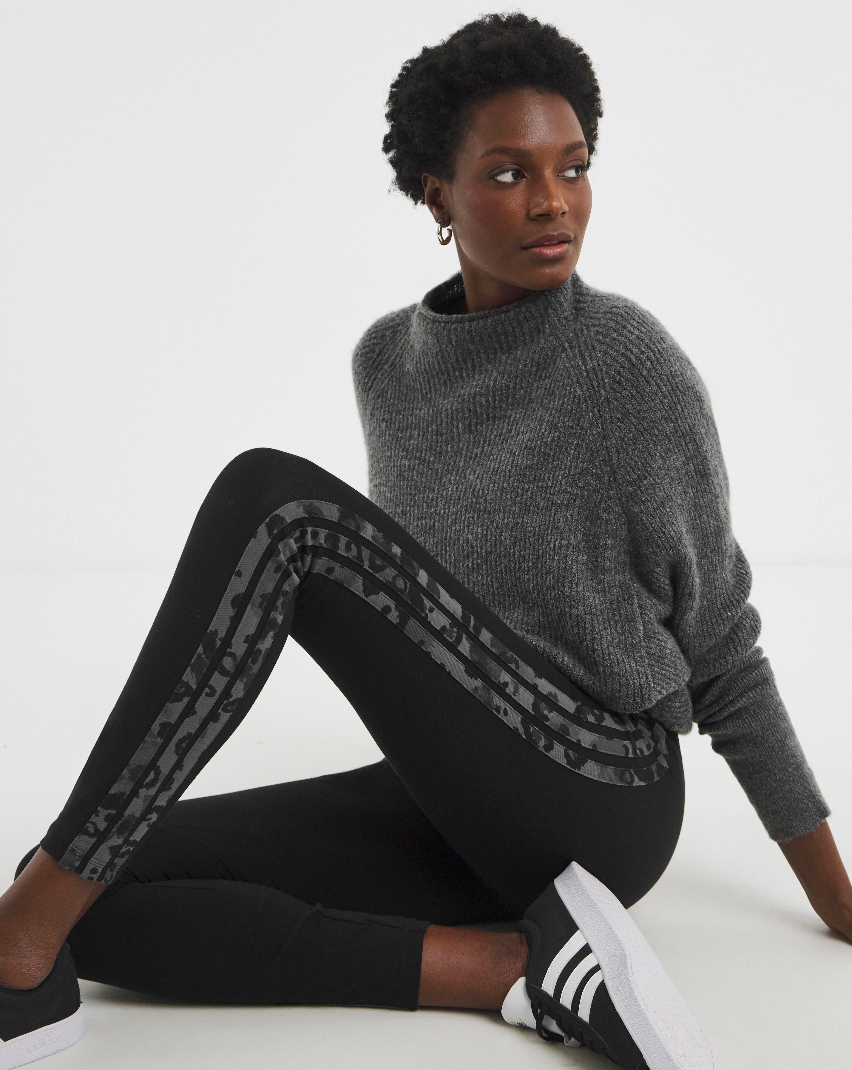 adidas Leopard Print 3 Stripe Legging