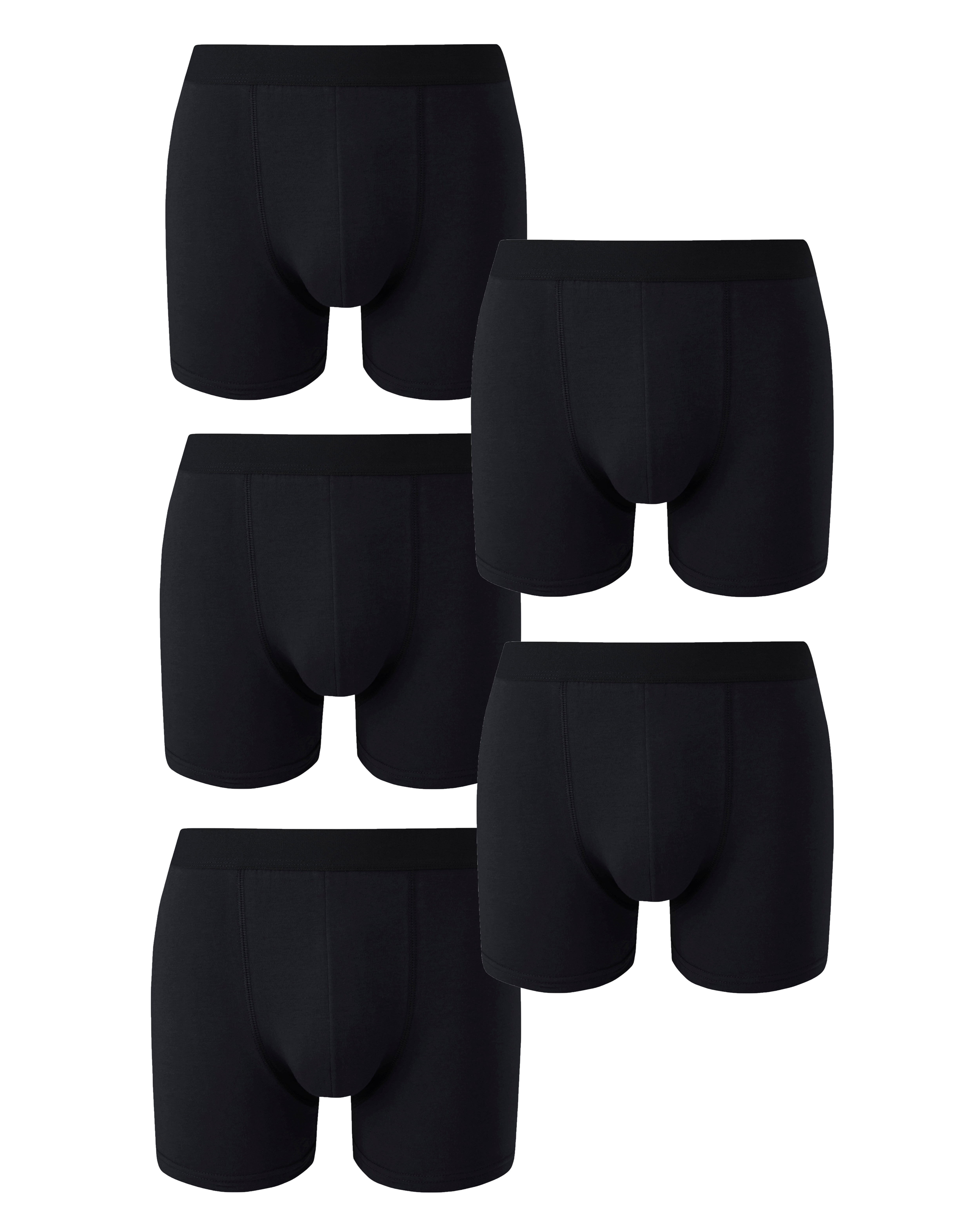 5 Pack Hipster Shorts Black