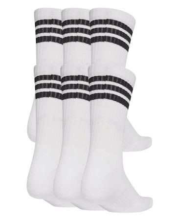 adidas 3 Stripes 6 Pack Crew Socks
