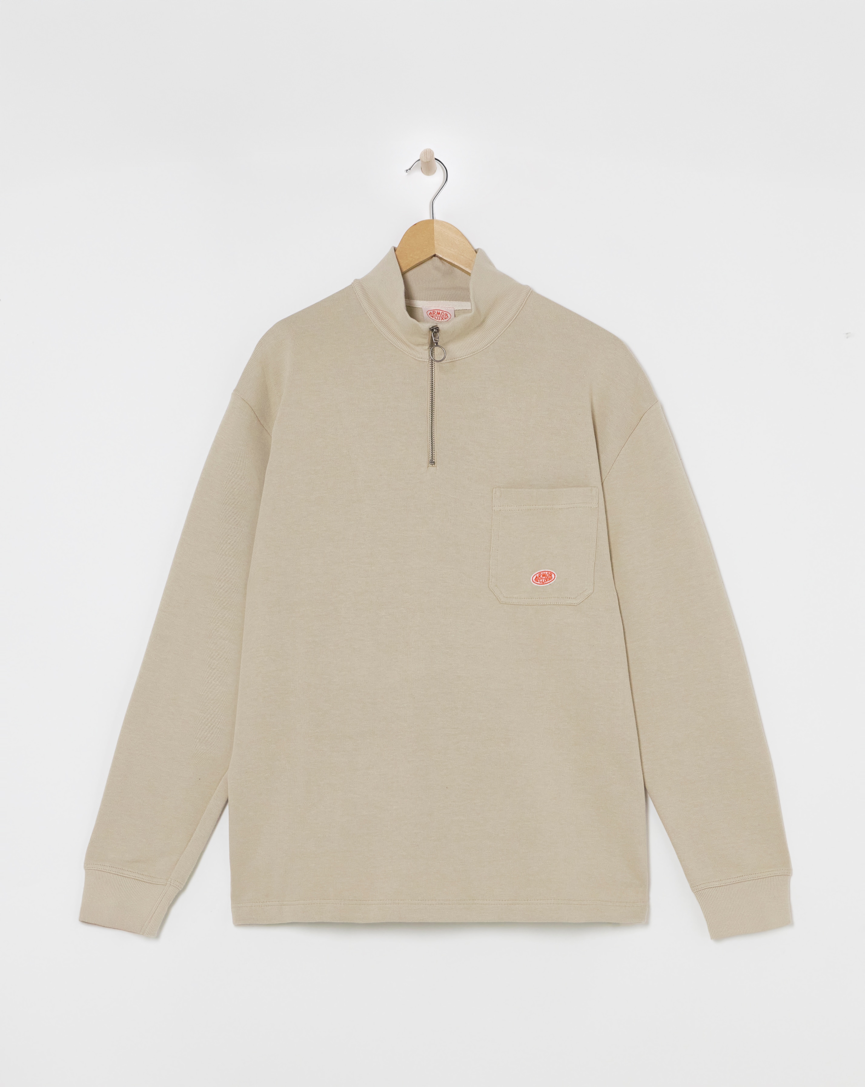 Armor Lux 1/4 Zip Sweatshirt - Sand