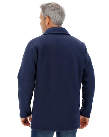 Navy Fleece Pea Coat