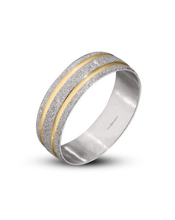 9ct 6mm frosted wedding band ring