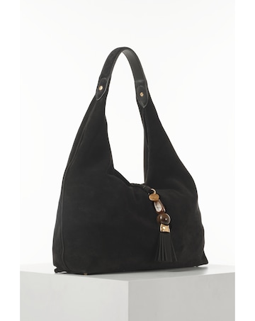Luella Grey  Pandora Black Suede Hobo