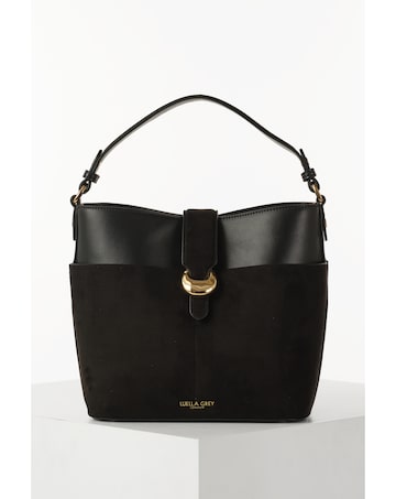 Luella Grey Indra Black Bucket Crossbody