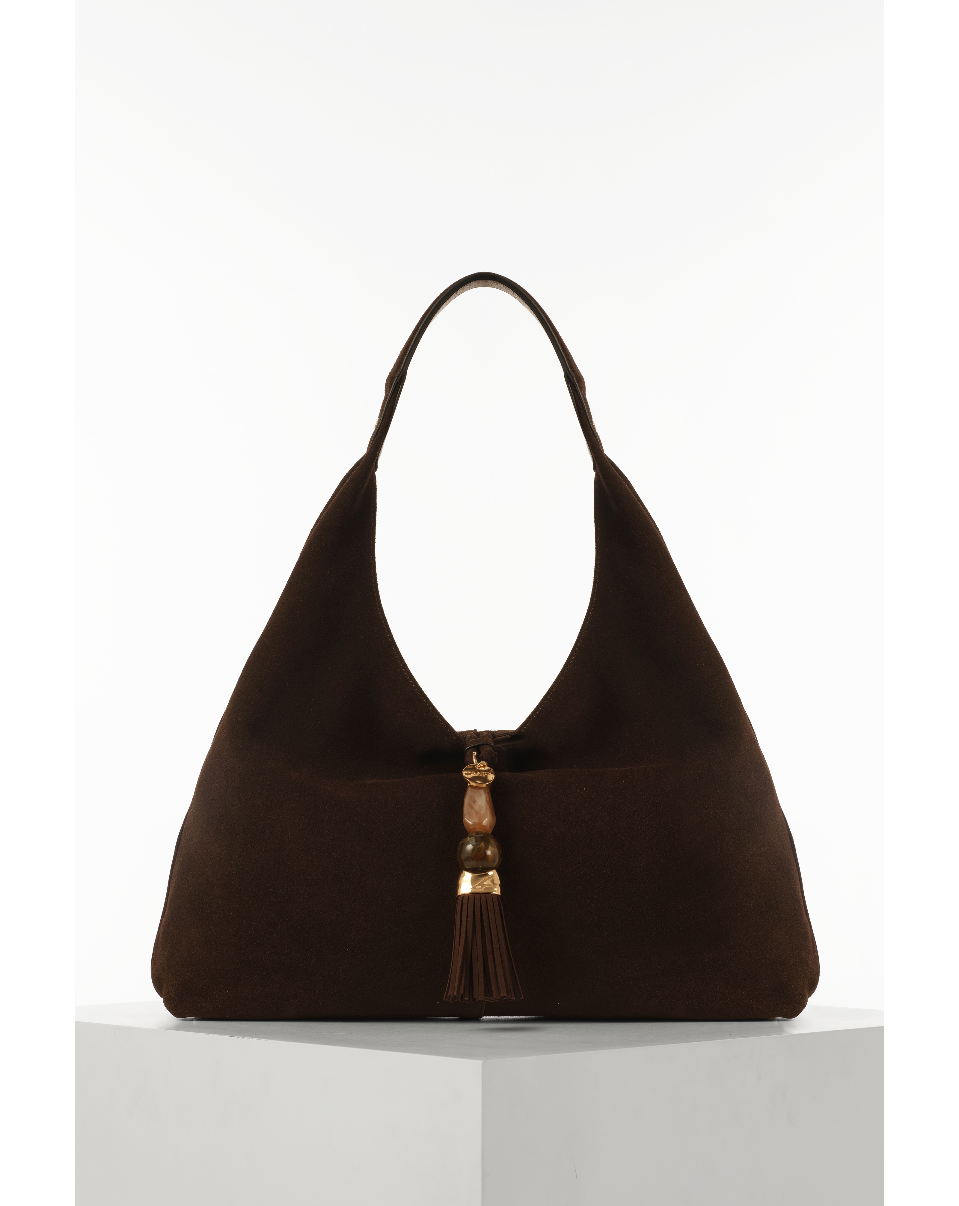 Luella Grey Pandora Chocolate Suede Hobo