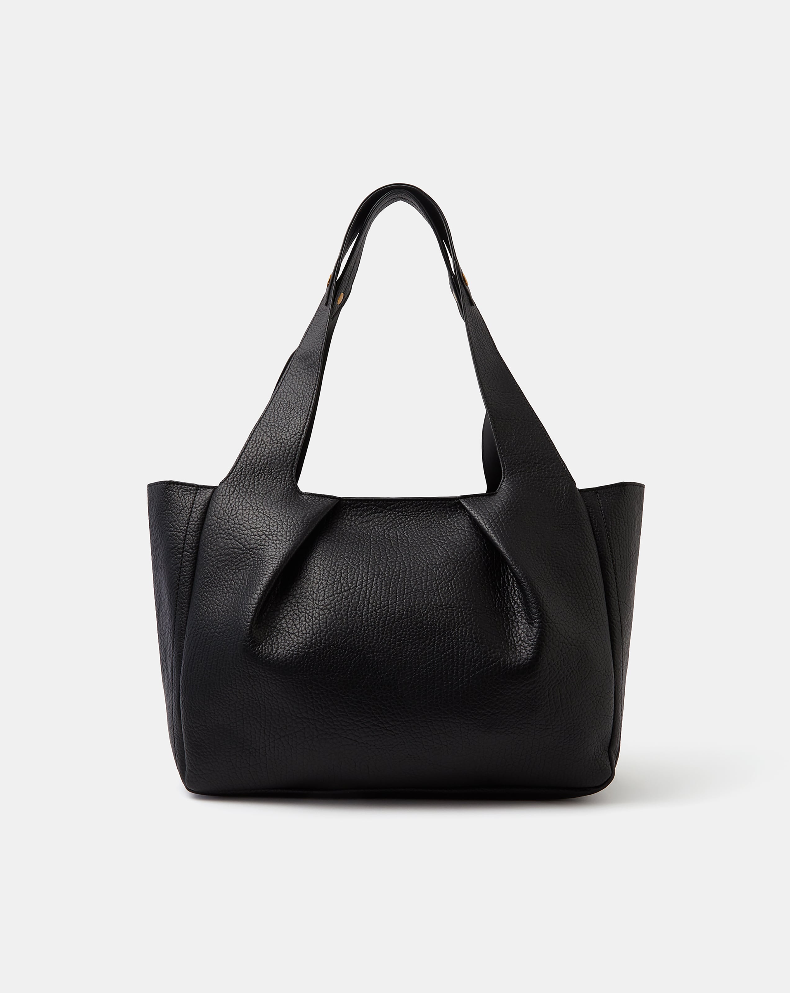 New In - Accessorize Pleated Leather Shoulder Bag