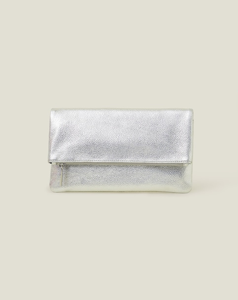 Accessorize Leather Fold Over Clutch