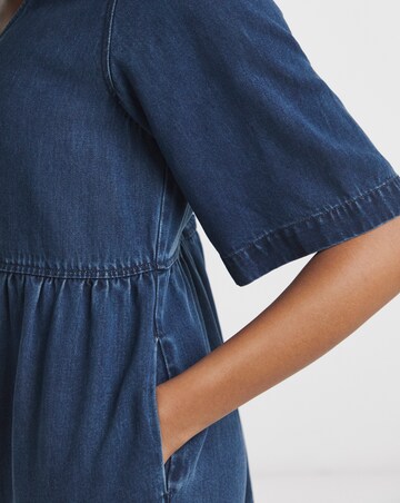 Simply Be Indigo Tiered Denim Smock Dress