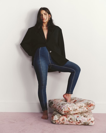 Indigo Stretch Seamed Skinny Jeggings