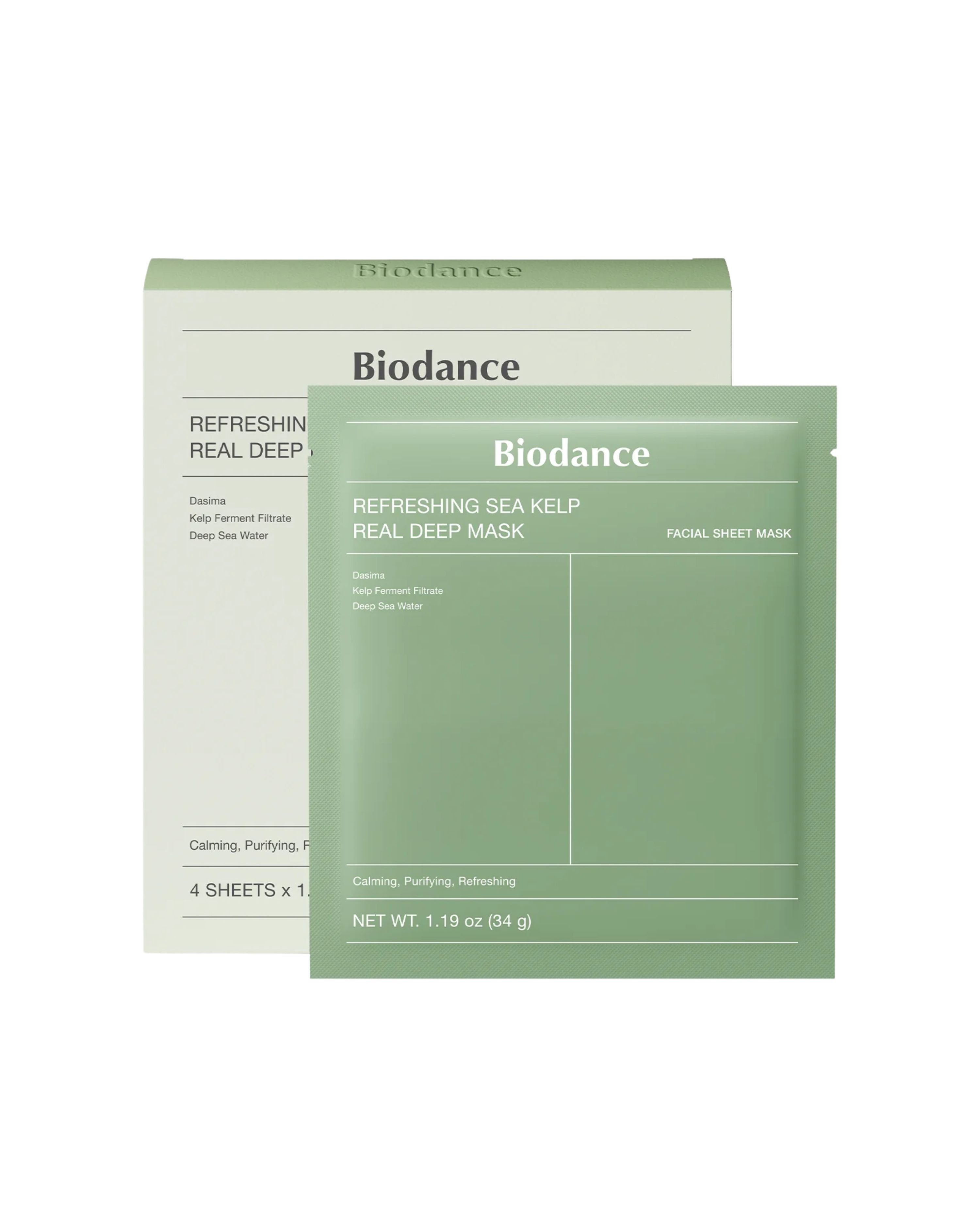 New In - Refreshing Sea Kelp Real Deep Mask 4 pcs
