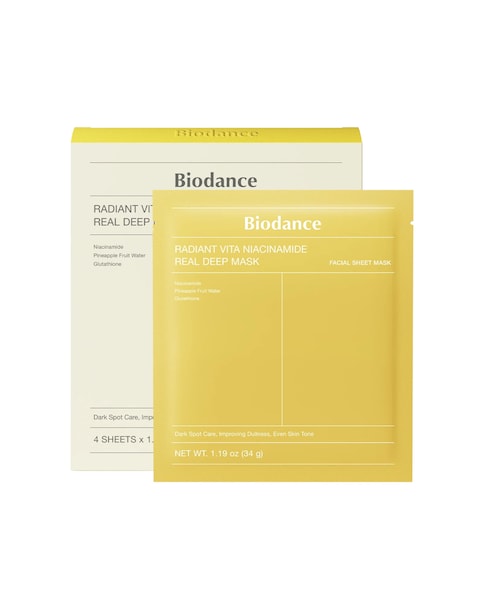 Biodance Radiant Vita Niacinamide Real Deep Mask 4 pcs