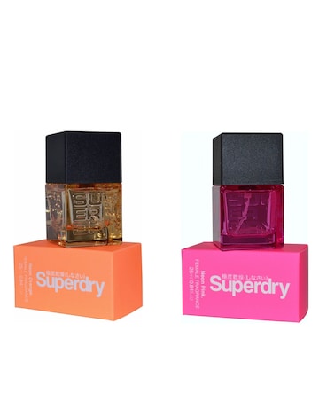 Superdry Neon Orange & Neon Pink Cologne Spray 25ml Duo Pack