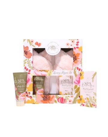Spa Boutique Slippers and Bathing Gift Set