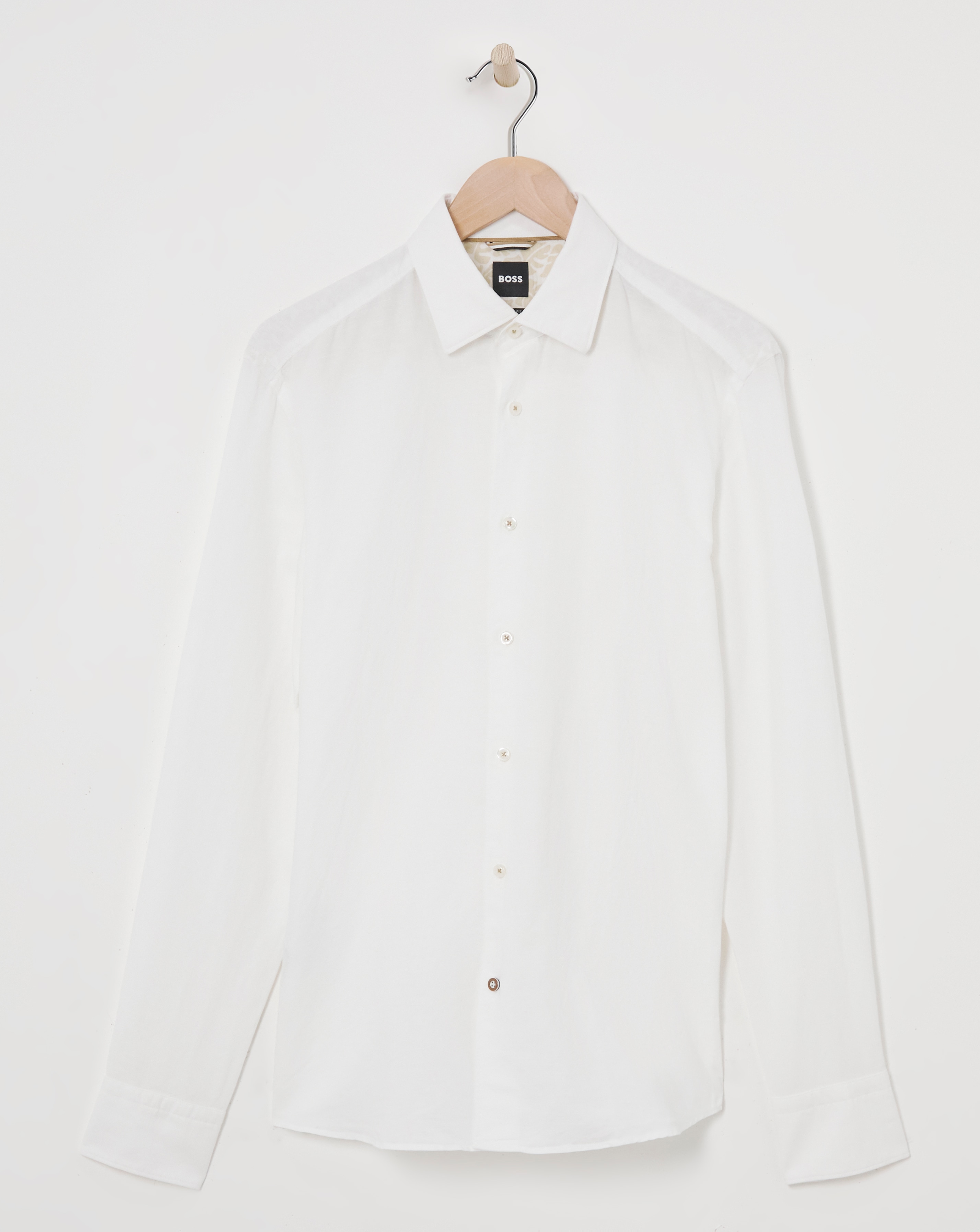 BOSS Linen Mix White Shirt