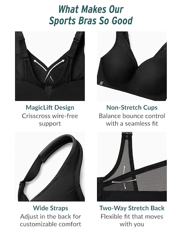 Glamorise Plus Size MagicLift Seamless Sports Bra 1006