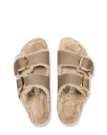 Birkenstock Arizona Big Buckle Shearling Leather Mule Sandals - Standard Fit