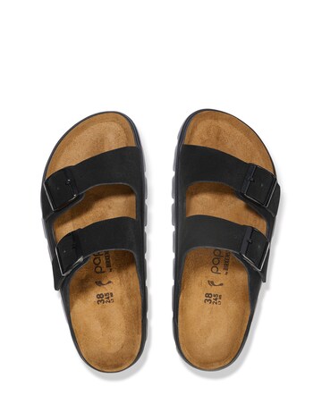 Birkenstock Arizona Platform Suede Leather Mule Sandals - Standard Fit