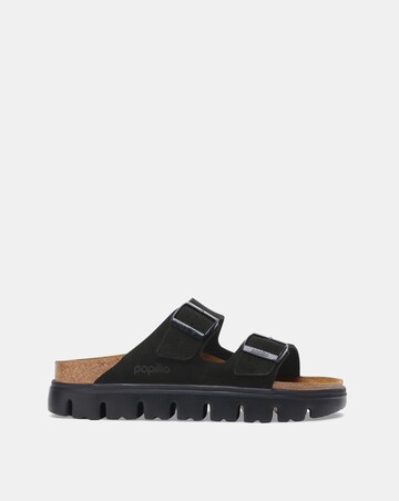 Birkenstock Arizona Platform Suede Leather Mule Sandals - Standard Fit