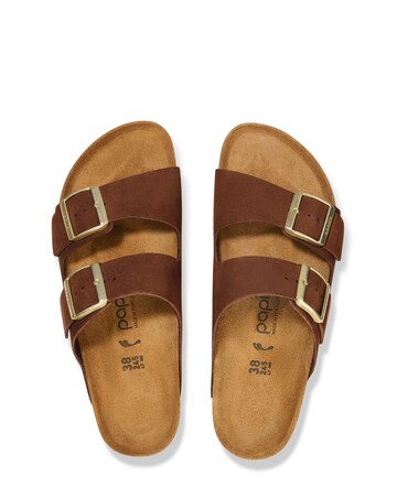 Birkenstock Arizona Flex Platform Nubuck Leather Mule Sandals - Standard Fit