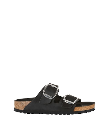 Birkenstock Arizona Black Oiled Leather Big Buckle Sandals - Standard Fit (D)
