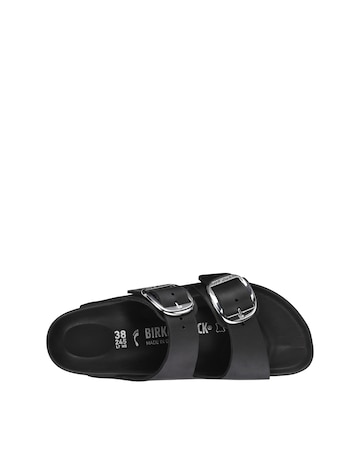 Birkenstock Arizona Black Oiled Leather Big Buckle Sandals - Standard Fit (D)