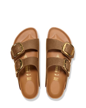 Birkenstock Arizona Oiled Cognac Leather Big Buckle Sandals - Standard Fit (D)