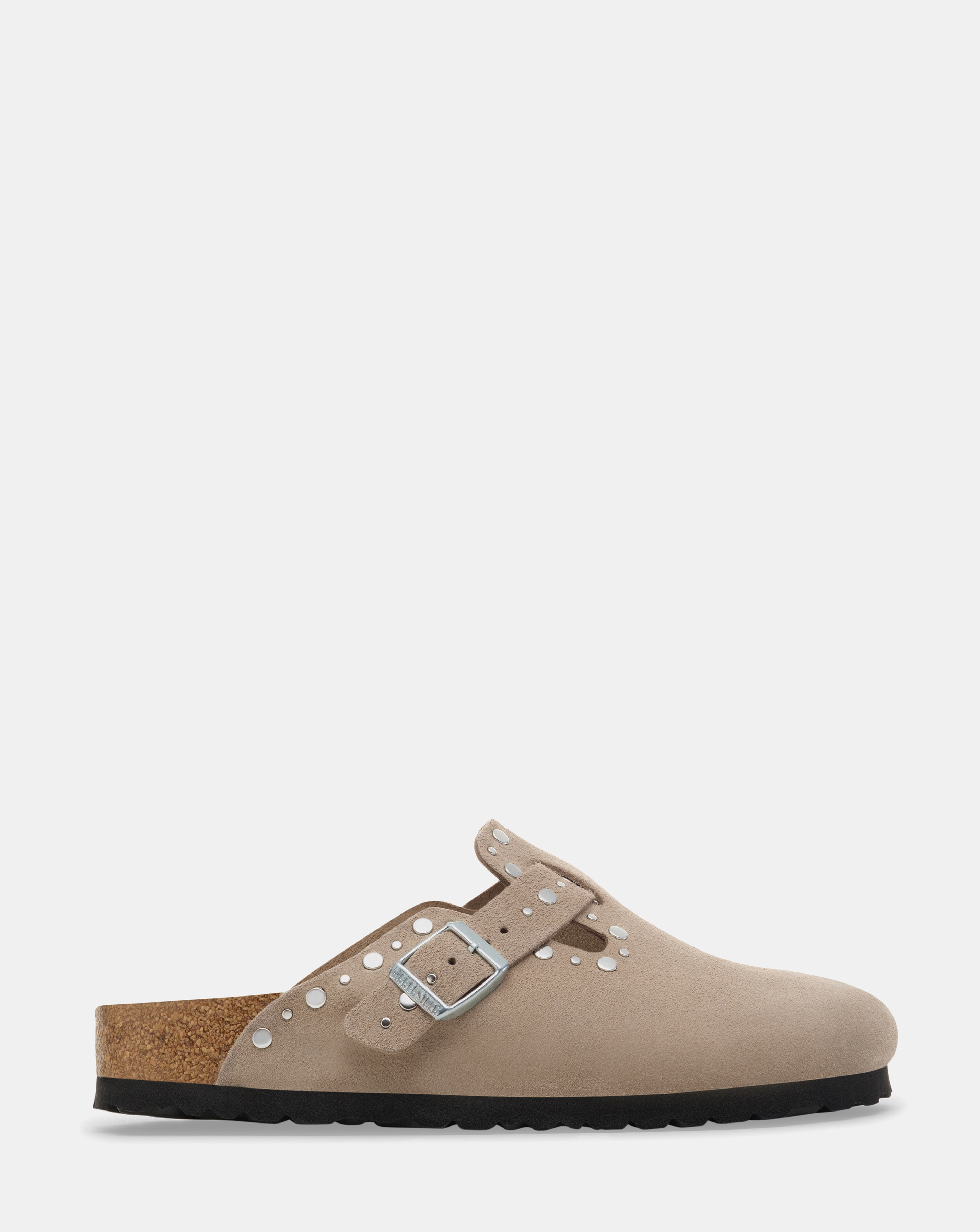 New In - Birkenstock Boston Suede Rivet Mules