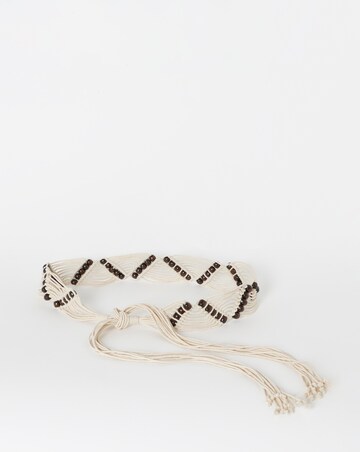 Beaded Macrame Tie Belt