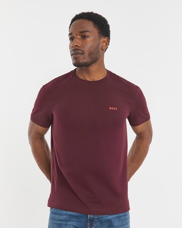 BOSS Short Sleeve Chest Logo T-Shirt - Burgundy