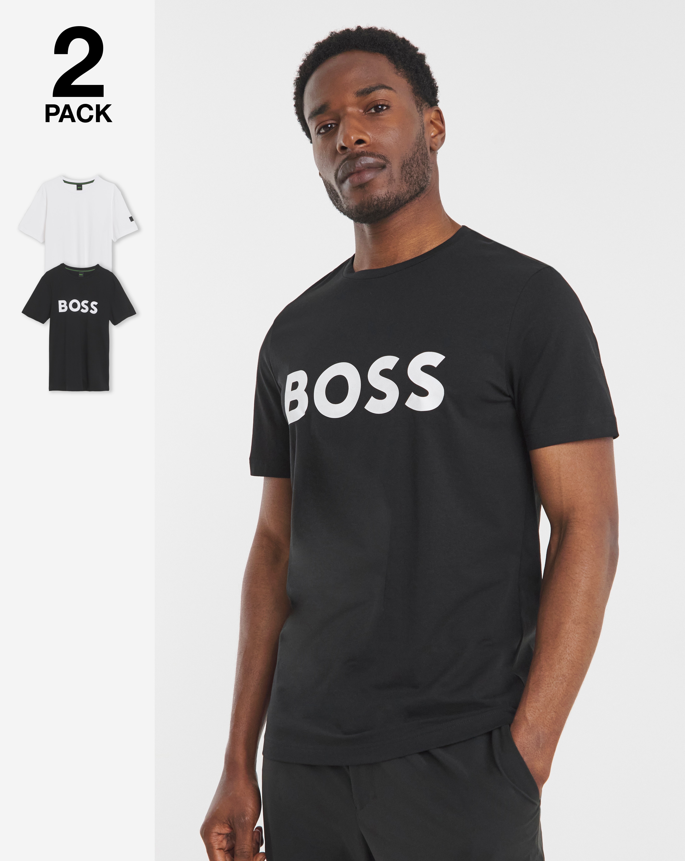 BOSS 2 Pack Short Sleeve Logo T-Shirt
