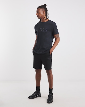 BOSS Rib Logo Sweat Short - Black