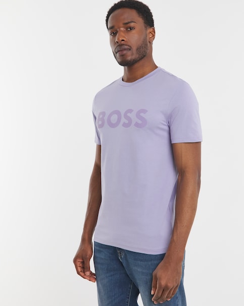 BOSS Short Sleeve Large Logo T-Shirt - Purple
