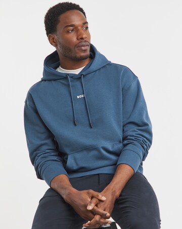 BOSS Centre Logo Hoodie - Dark Blue