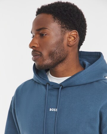 BOSS Centre Logo Hoodie - Dark Blue