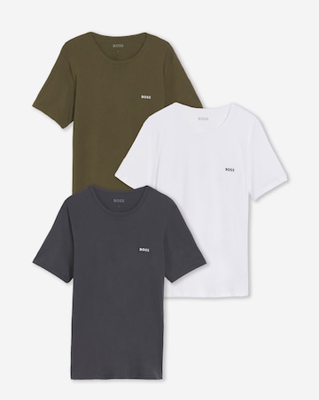 BOSS 3 Pack Classic Lounge T-Shirt - Grey