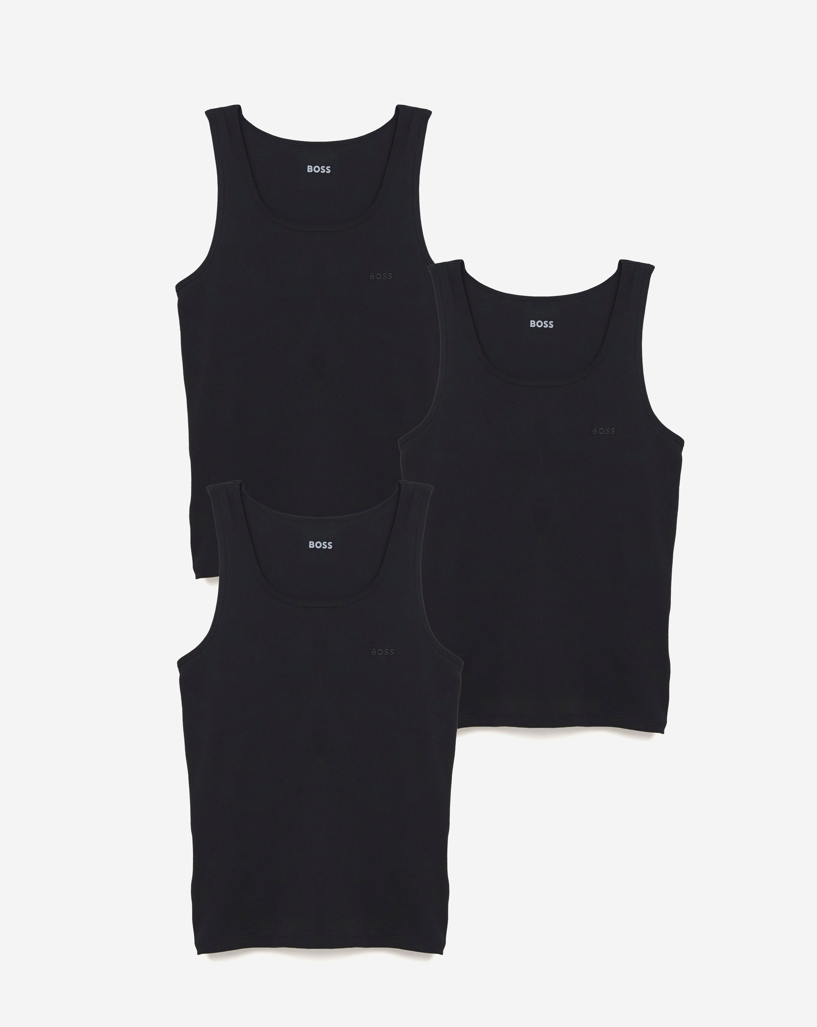 BOSS 3 Pack Classic Rib Lounge Vest