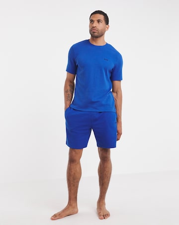 BOSS Short Sleeve Waffle Lounge T-Shirt - Bright Blue