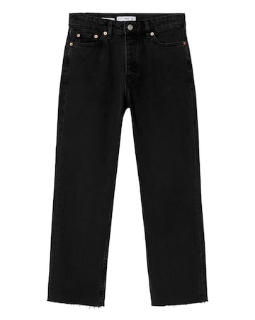 Mango High-waist Cropped Straight Jeans