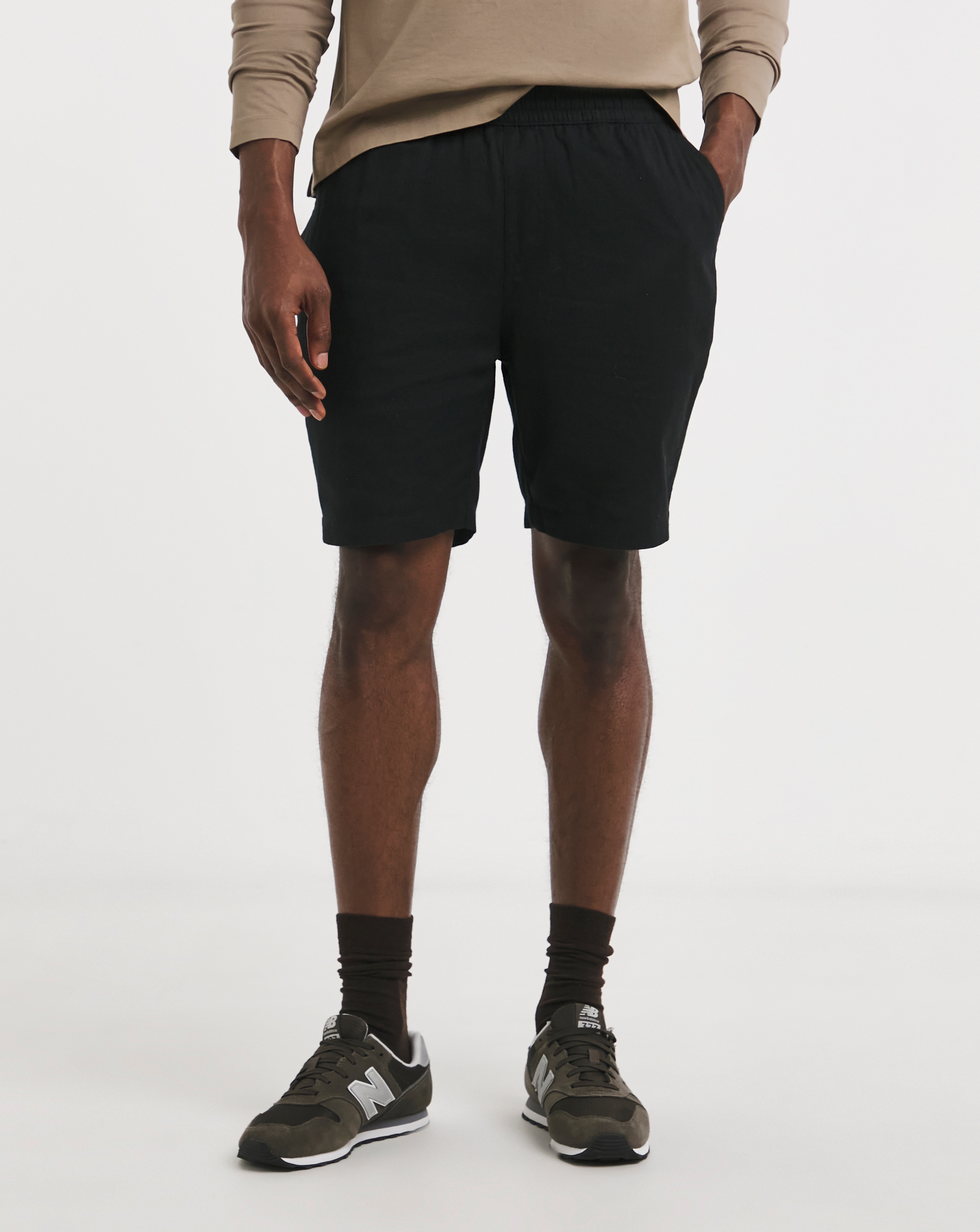 Linen Blend Elasticated Drawcord Short