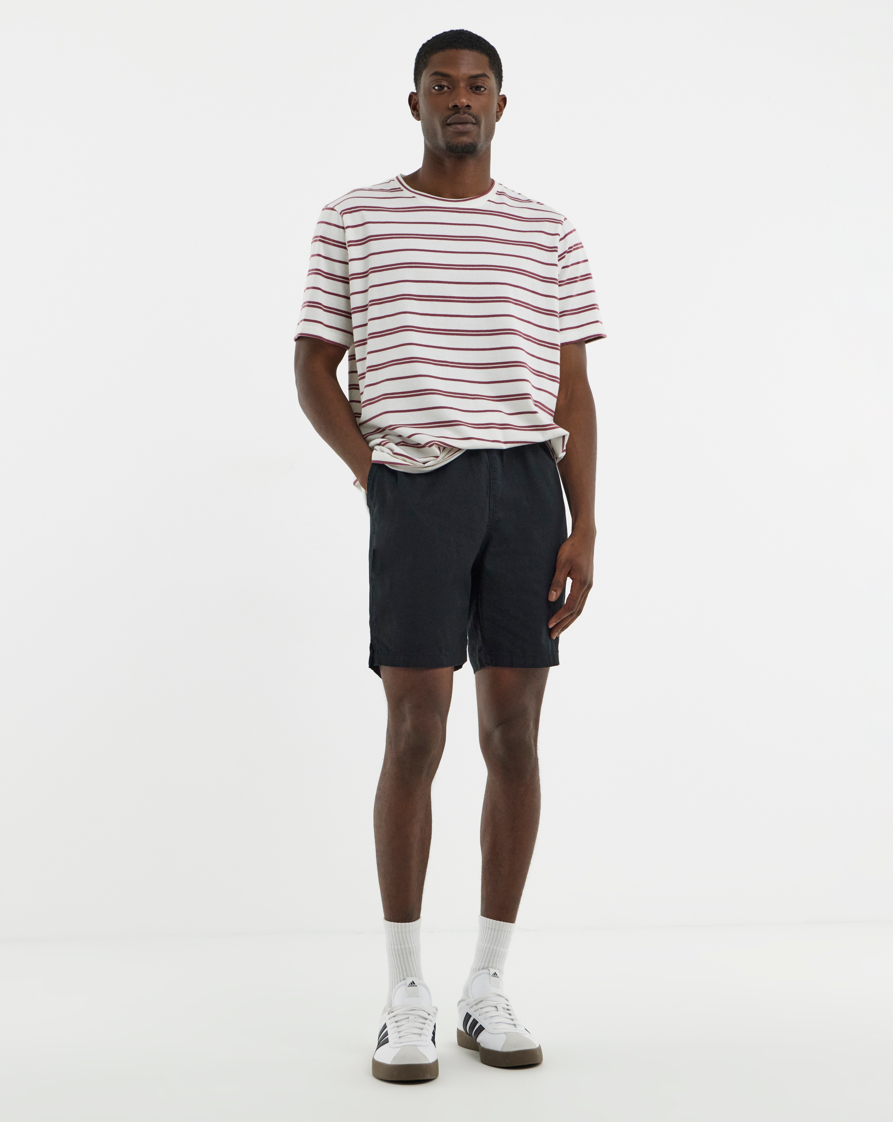 Linen Blend Elasticated Drawcord Short