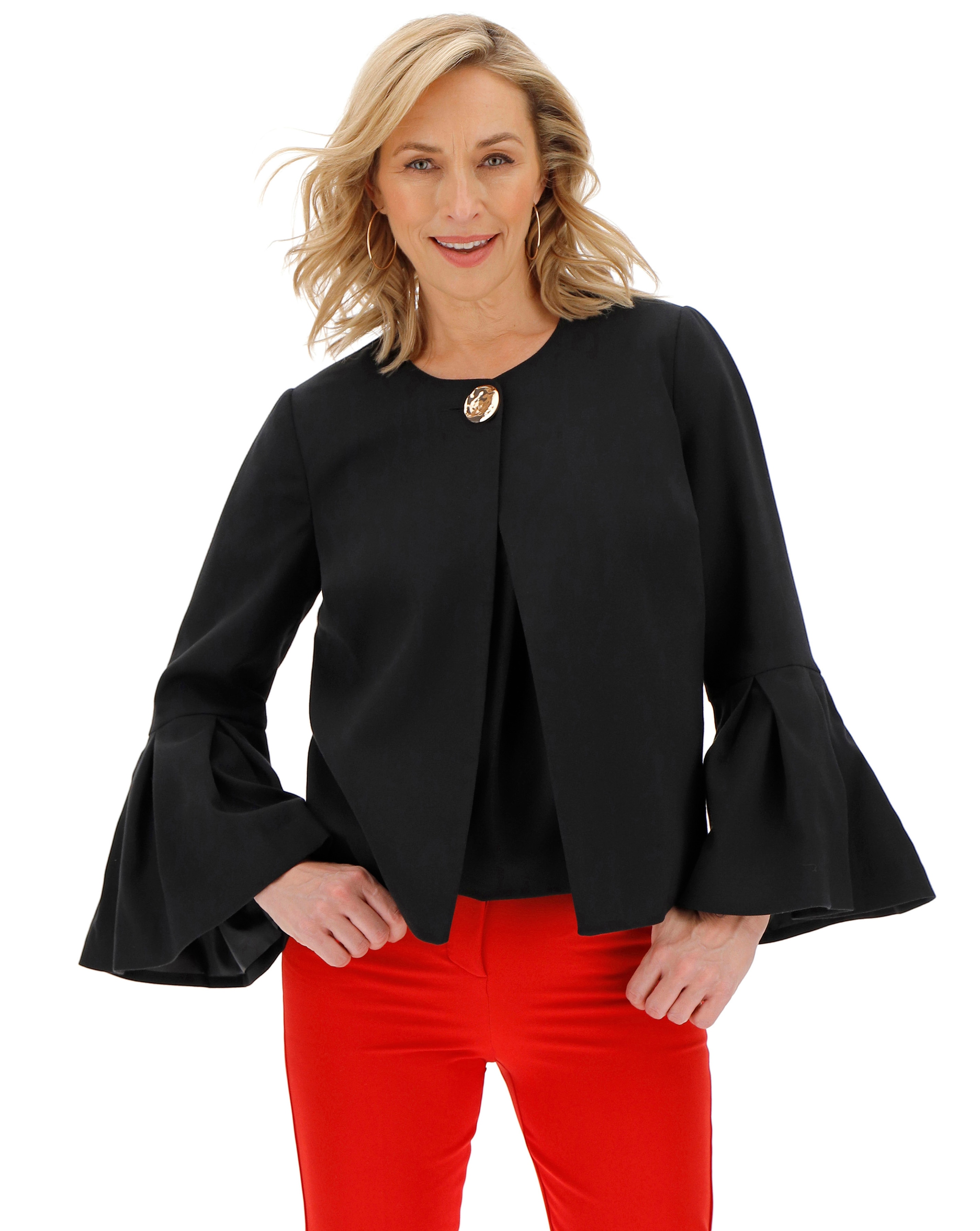 black frill jacket