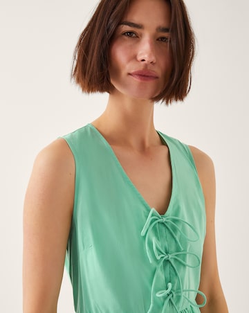 Monsoon Sadie Tie Broderie Midi Dress