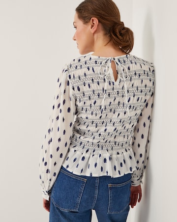 Monsoon Molly Spot Smocked Top