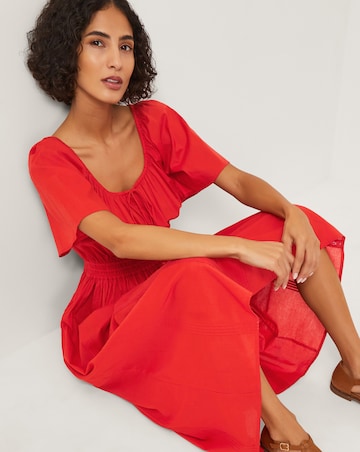 Monsoon Lane Pintuck Lace Midi Dress