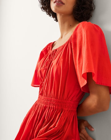 Monsoon Lane Pintuck Lace Midi Dress