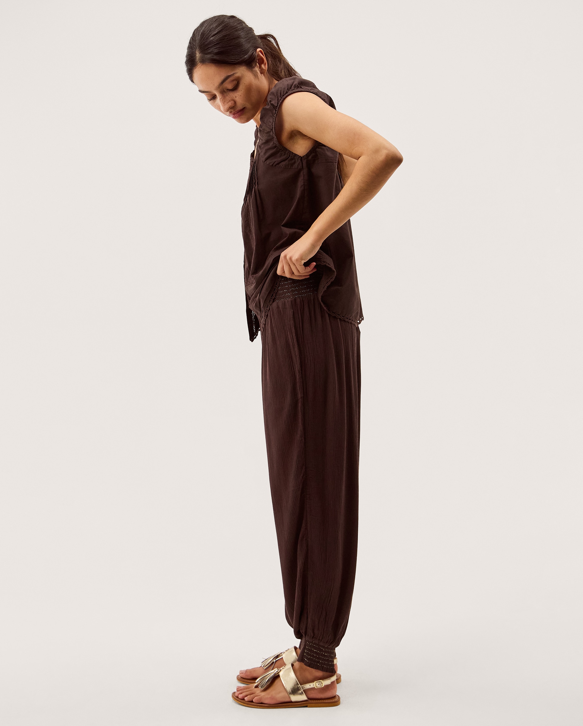 Monsoon Reese Shirred Harem Trousers