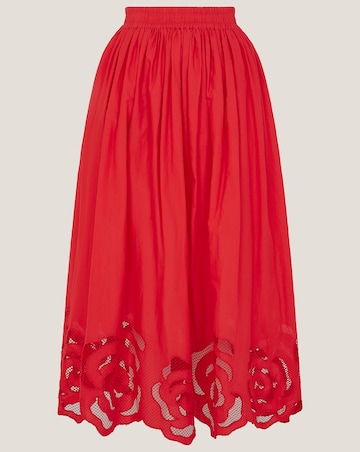 Monsoon Grace Cutwork Midi Skirt
